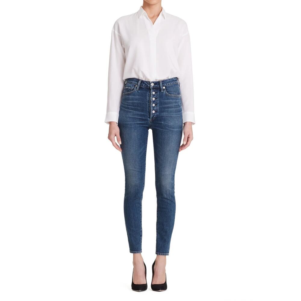 Citizens of Humanity Women's Olivia Exposed Fly High-Rise Slim Ankle Jeans Sz 27